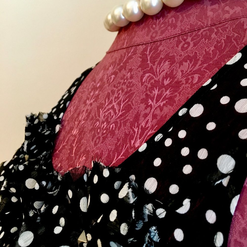 Black and White Polka Dot Tank Top Sleeveless - Picture 2 of 7